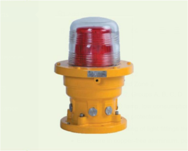 Explosion-proof Caution Light Fittings for Hazardous Areas (Ex d e IIC)